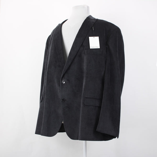 Calvin Klein NEW 56R Blazer Jacket NEW Gray Corduroy 2 Button Poly Nylon Blazer