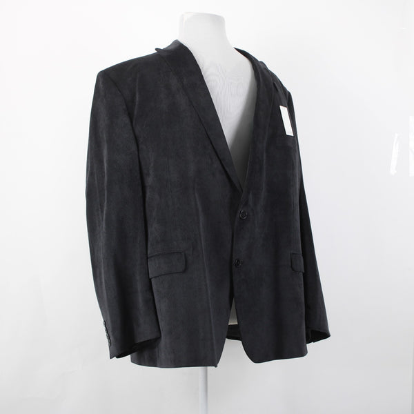 Calvin Klein NEW 56R Blazer Jacket NEW Gray Corduroy 2 Button Poly Nylon Blazer