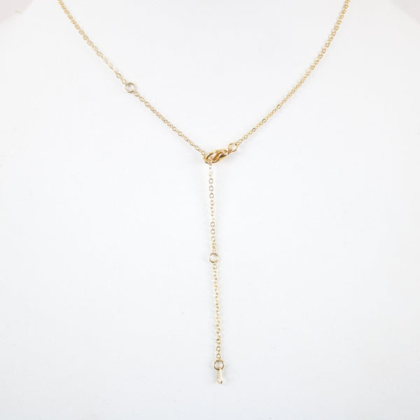 WHITNEY NEW Goldtone Rhinestone Accent 14.5" w 4.5" Multi Ring Ext Necklace