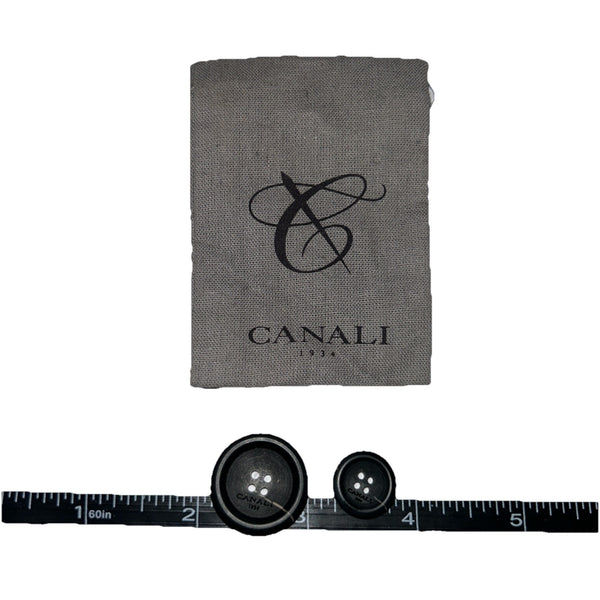 Canali Black Different Sizes Set Of 2 Button