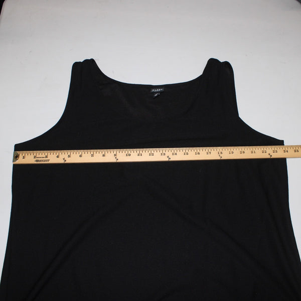 Eileen Fisher Top Sz 1x Black Sleeveless Rayon Nylon Tank Top