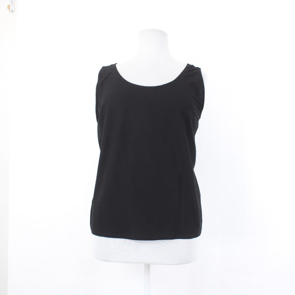Eileen Fisher Top Sz 1x Black Sleeveless Rayon Nylon Tank Top