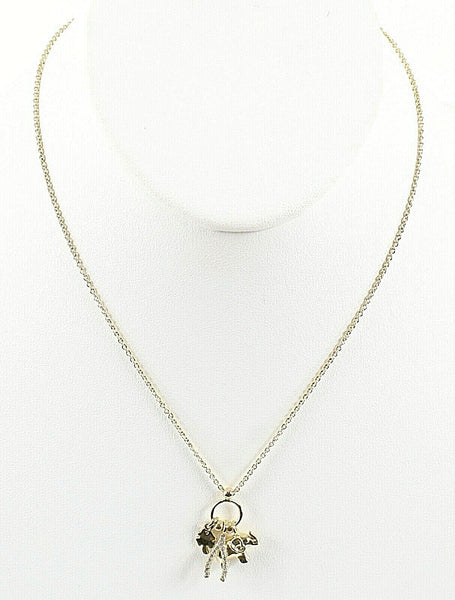 14TH & Union NEW $16 16 + 2 Ext. Goldtone Chain 3 Lucky Charm Necklace