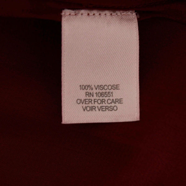 Calypso Sz XS Burgundy Red Aysmm V Neck Bell Sleeve Lace 100% Viscose Top