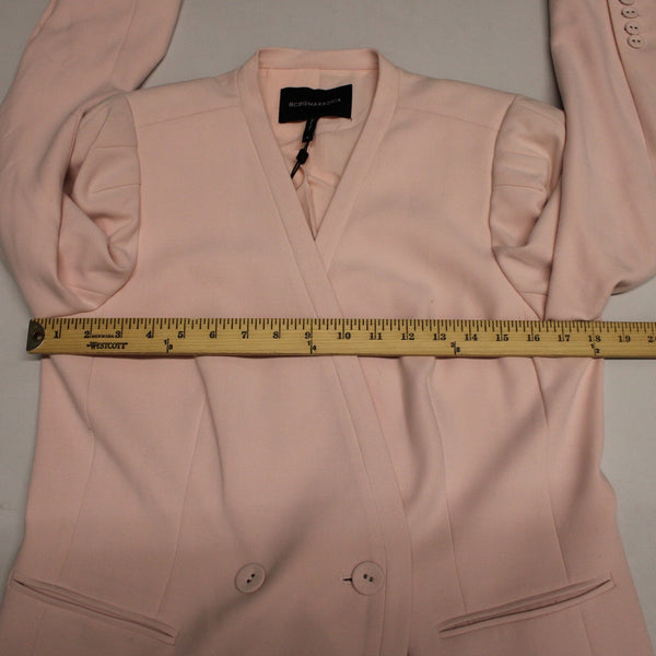 BCBG Maxazria NEW Sz M Potpourri Pink Pockets Lined Poly Viscose Jacket