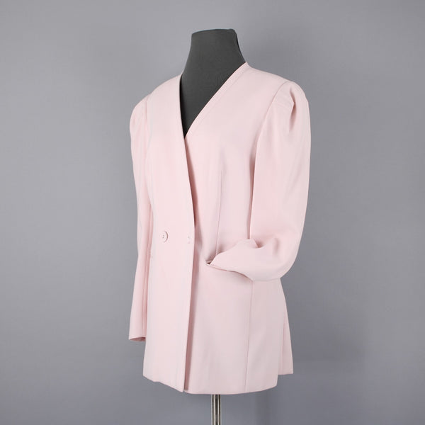 BCBG Maxazria NEW Sz M Potpourri Pink Pockets Lined Poly Viscose Jacket