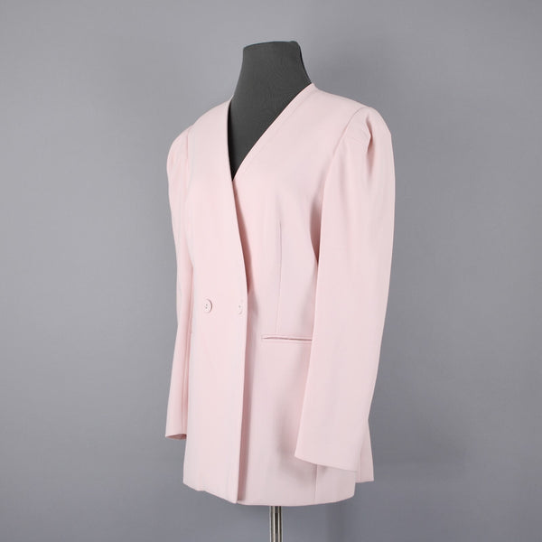 BCBG Maxazria NEW Sz M Potpourri Pink Pockets Lined Poly Viscose Jacket