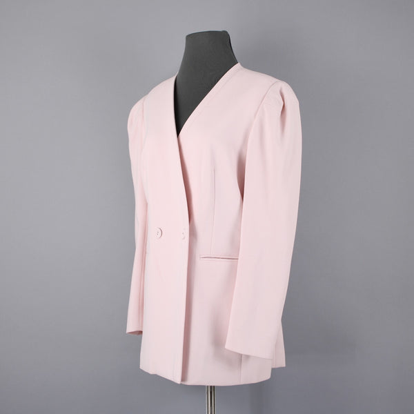 BCBG Maxazria NEW Sz M Potpourri Pink Pockets Lined Poly Viscose Jacket