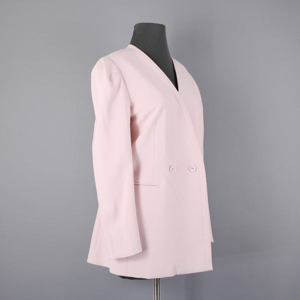 BCBG Maxazria NEW Sz M Potpourri Pink Pockets Lined Poly Viscose Jacket