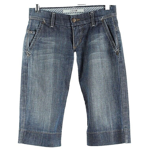 Joe's Jeans 24 x 14.5 Faded Blue Denim Cotton Blend Walking Shorts
