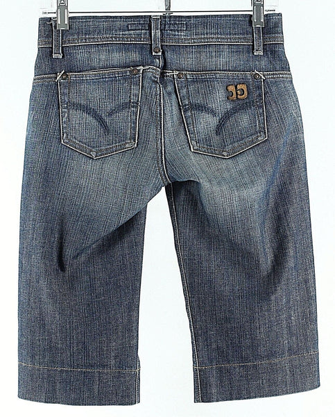 Joe's Jeans 24 x 14.5 Faded Blue Denim Cotton Blend Walking Shorts