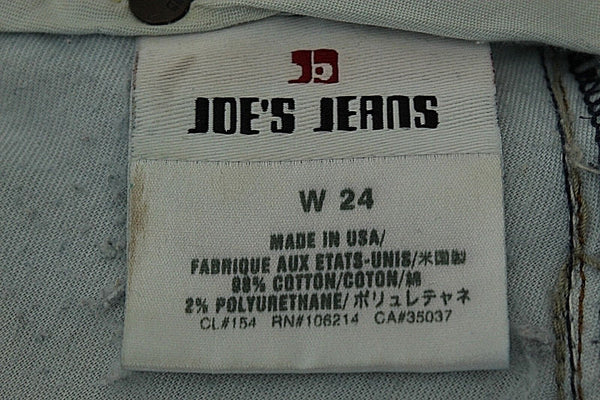 Joe's Jeans 24 x 14.5 Faded Blue Denim Cotton Blend Walking Shorts