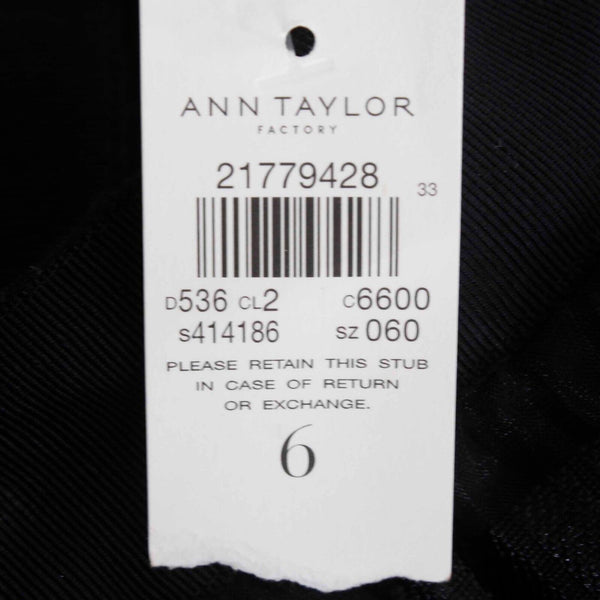 LOFT NEW  Sz 6 Black Lined Gathered Sheer Rectangles Overskirt Poly Woven Skirt