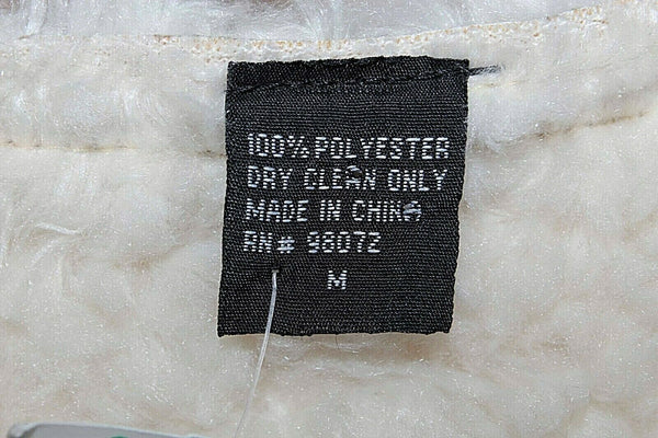 Stein Mart NEW $115 Sz M Tan Cream Vegan Fur Suede Polyester Vest