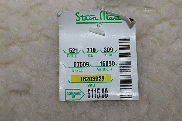 Stein Mart NEW $115 Sz M Tan Cream Vegan Fur Suede Polyester Vest