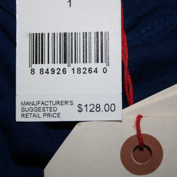 Current Elliot NEW $128 The Muscle Tee Sz 1 Navy Black Linen Cotton AS IS Top