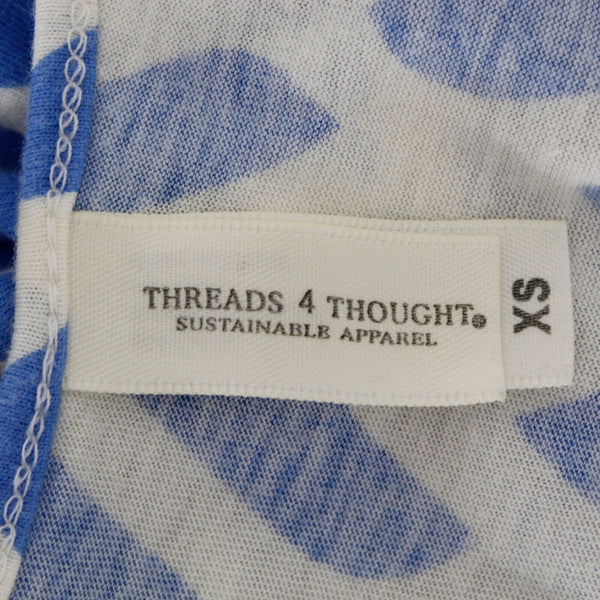 Threads 4 Thought Sz XS Blue Cream Belted Racerback Cotton Modal Maxi Dress