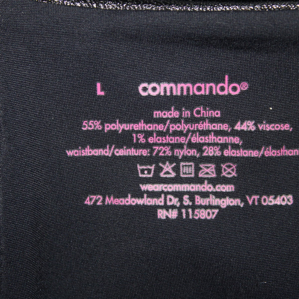 Commando Pant NEW $118 Sz L x 29 Black Leggings Lined Polyurethane Viscose Pant