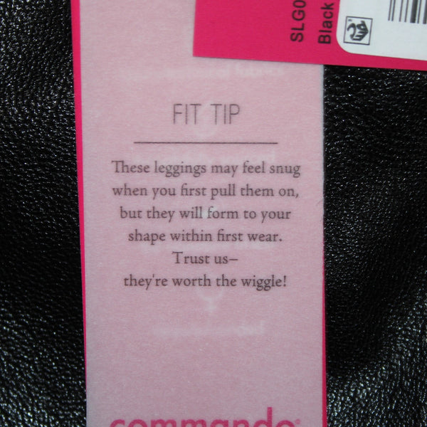 Commando Pant NEW $118 Sz L x 29 Black Leggings Lined Polyurethane Viscose Pant