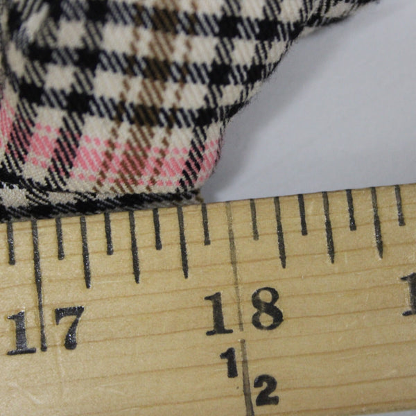 Loft Sz 0 Black White Tan Pink Plaid Polyester Rayon Classic Blazer Jacket