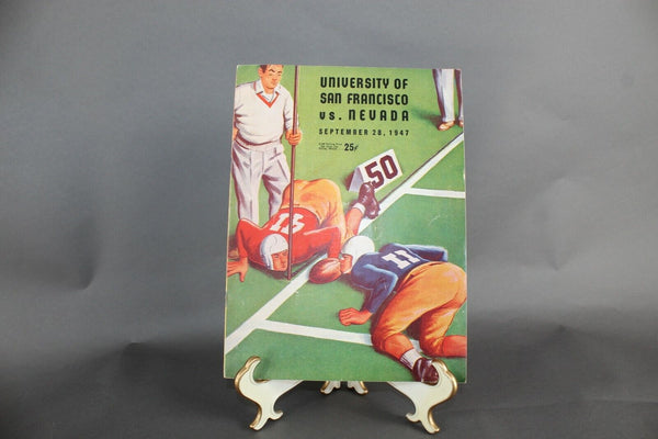 Univ. Of San Francisco Vs Nevada Sept. 28, 1947 Football Program
