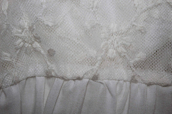 Painted Threads NEW $38 Sz S Ivory Lace Insert Hi Lo Rayon Nylon Blouse Top