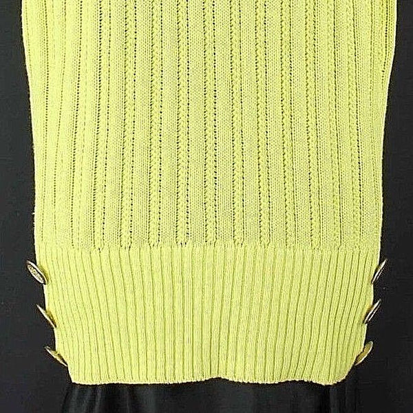 XOXO Sz S Lime 100% Cotton 3Pc Drop SS Necklace Detachable Collar Sweater