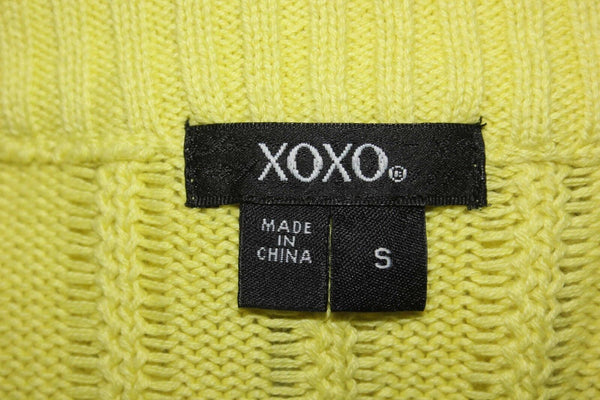 XOXO Sz S Lime 100% Cotton 3Pc Drop SS Necklace Detachable Collar Sweater
