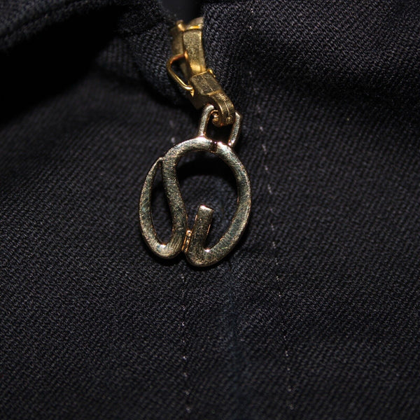 St John Sport Navy Blue Gold Hardware Pockets Jacket
