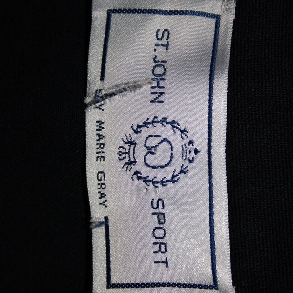 St John Sport Navy Blue Gold Hardware Pockets Jacket