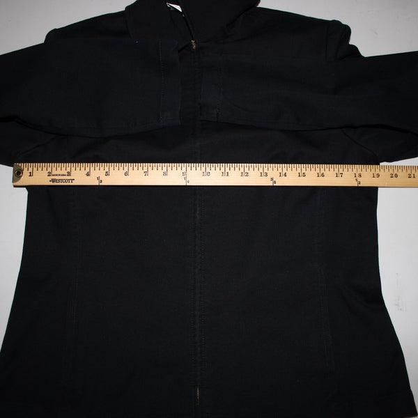 St John Sport Navy Blue Gold Hardware Pockets Jacket