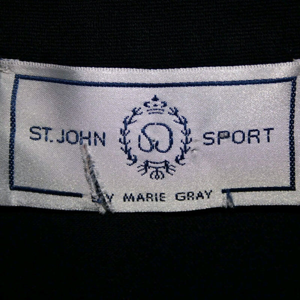 St John Sport Navy Blue Gold Hardware Pockets Jacket