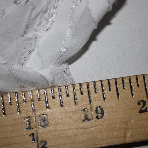 Loft NEW $65 Sz S White Silver Metallic Ruffle Lined Polyester Other Fiber Top