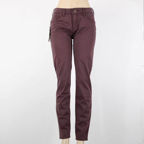 Silver Jeans NEW $89 Sz 31 x 31 Wine Purple Suki High Super Skinny Cotton Pant