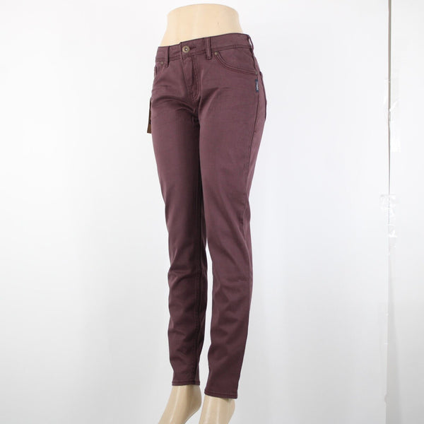 Silver Jeans NEW $89 Sz 31 x 31 Wine Purple Suki High Super Skinny Cotton Pant