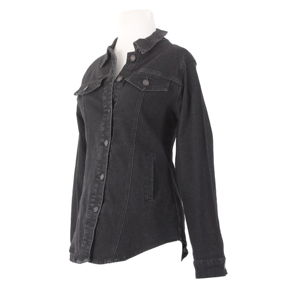 Uvamia Jacket NEW Sz S Black Collared Buttons Pockets Cotton Poly Jacket