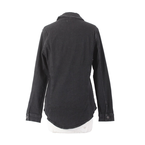 Uvamia Jacket NEW Sz S Black Collared Buttons Pockets Cotton Poly Jacket
