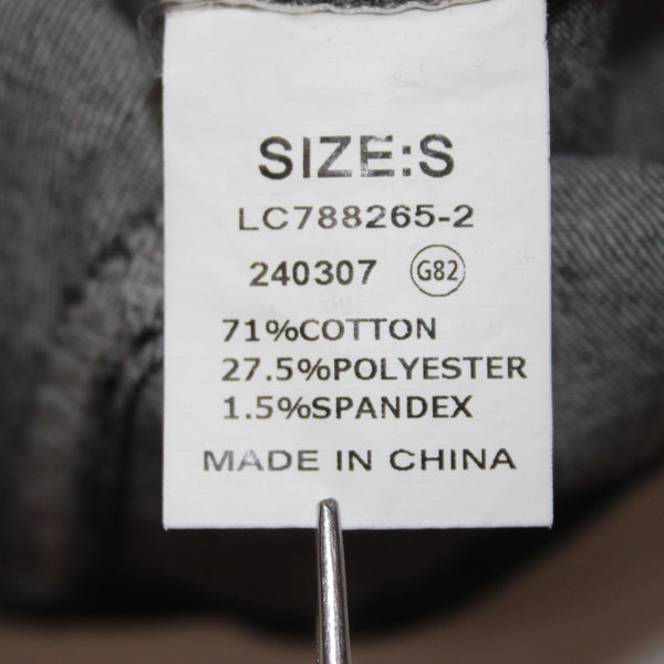 Uvamia Jacket NEW Sz S Black Collared Buttons Pockets Cotton Poly Jacket