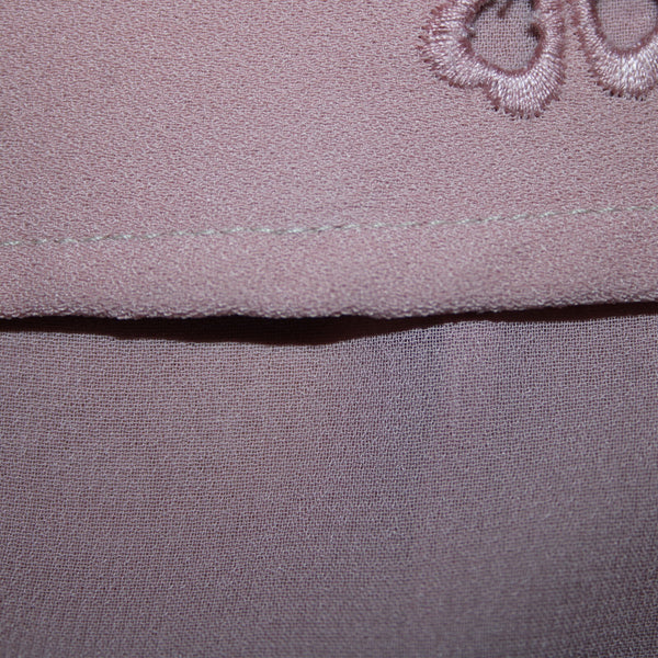 Kate Spade Sz 4 Pink Embroidered Ruffle Sleeves Lined 100% Polyester Dress