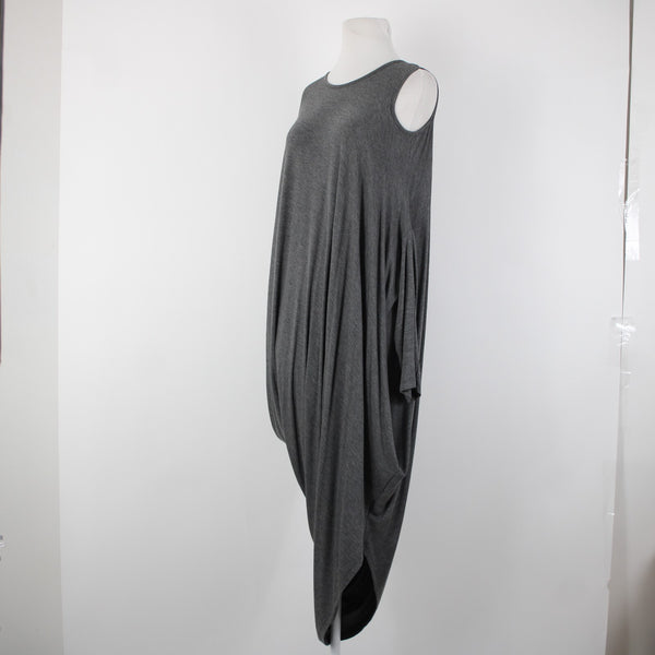 Vyda Victoria Sz OS Gray Cold Shoulder Asymmetrical Modal Spandex Dress