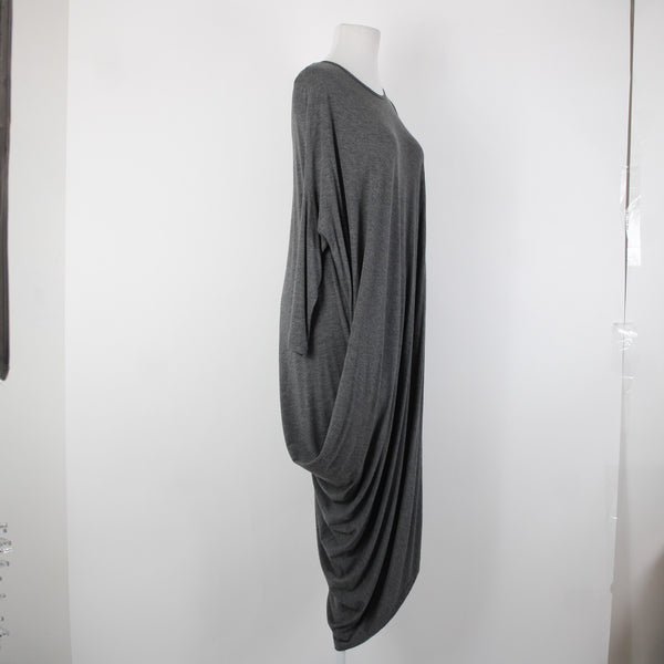 Vyda Victoria Sz OS Gray Cold Shoulder Asymmetrical Modal Spandex Dress