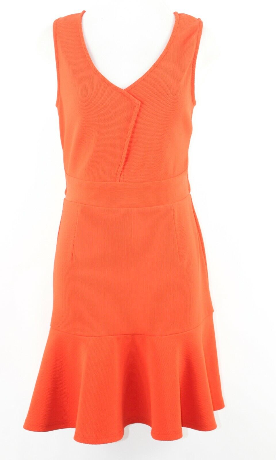 Pure Sugar NEW $68 Sz L Orange Textured Open Back Polyester Spandex Dress