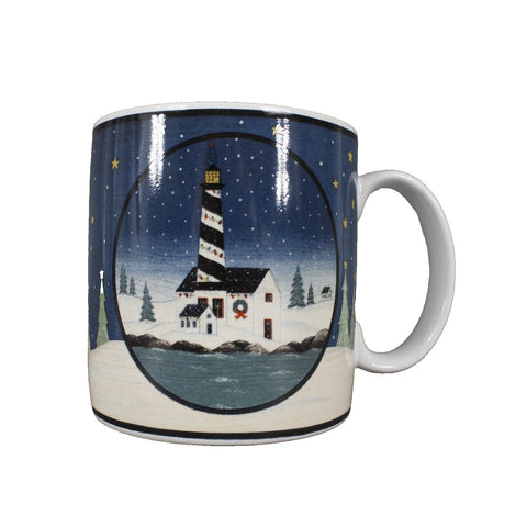 Warren Kimble Sakura 3.5" Home For The Holidays 2001 Light House Coffee Cup