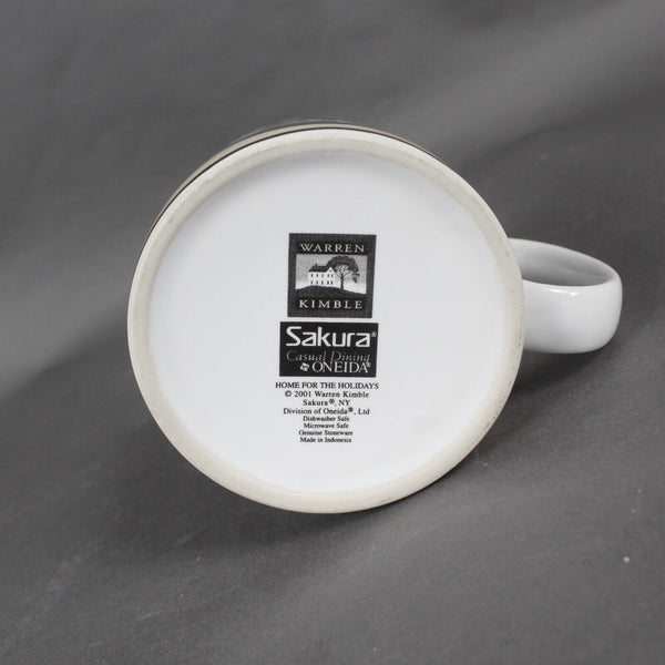 Warren Kimble Sakura 3.5" Home For The Holidays 2001 Light House Coffee Cup