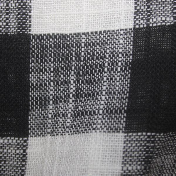 Corey Lynn Calter Dress Sz S Black White Plaid Gathered Top Cotton Poly Dress
