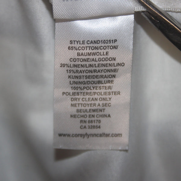 Corey Lynn Calter Dress Sz S Black White Plaid Gathered Top Cotton Poly Dress