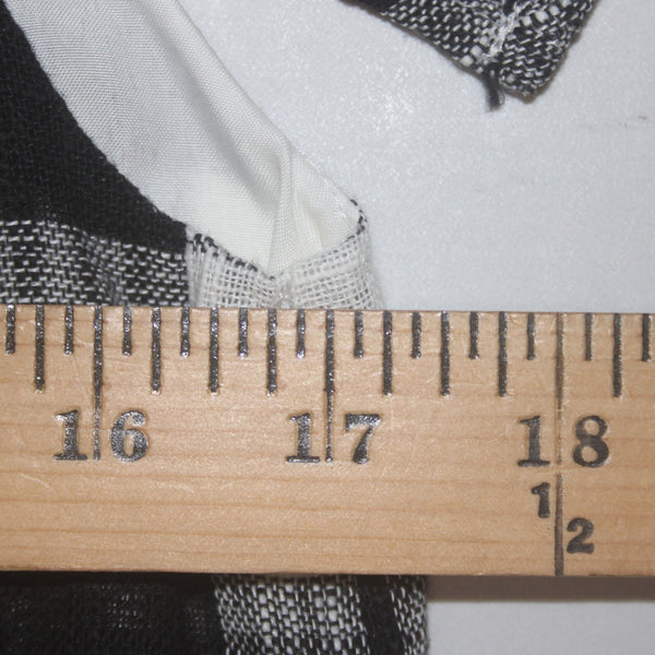 Corey Lynn Calter Dress Sz S Black White Plaid Gathered Top Cotton Poly Dress