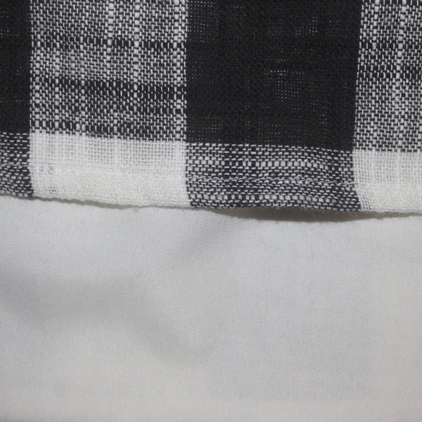 Corey Lynn Calter Dress Sz S Black White Plaid Gathered Top Cotton Poly Dress