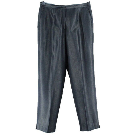 Norton McNaughton Sz 12 x 29.5 Navy Sheen Rayon Poly Unlined Trouser Pant