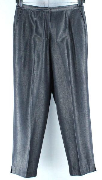 Norton McNaughton Sz 12 x 29.5 Navy Sheen Rayon Poly Unlined Trouser Pant